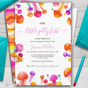 Invitación Gradiente amarillo rosa gradiente de pescado amari