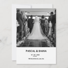 Invitación Gradiente blanco Bienvenido al Boda