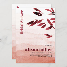 Invitación Gradiente de rama acuática ducha de novia japonesa