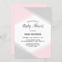 Gradiente de resumen rosa y gris Baby Shower moder