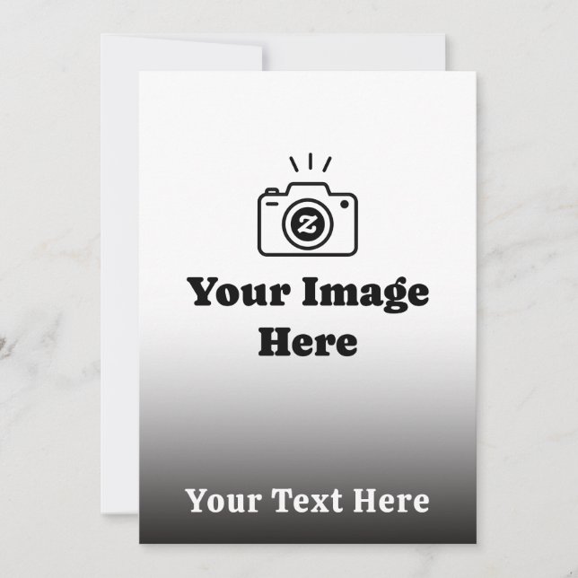 Invitación Gradiente de texto e imagen personalizados (Anverso)