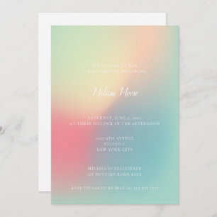 Invitación Gradiente pastoral moderno género Baby Shower neut