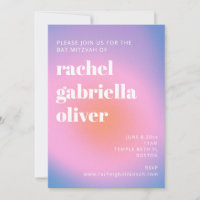 Gradiente retro Lavanda rosa Morado Bat Mitzvah