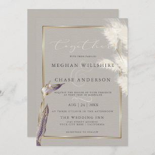 Invitación Grado Amethyst Anthurium Pampas