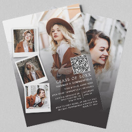 Invitación Grado de código QR de varias fotos del partido de