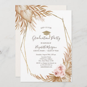 Invitación Grado de Rosas de Grado de Pampas, Graduación