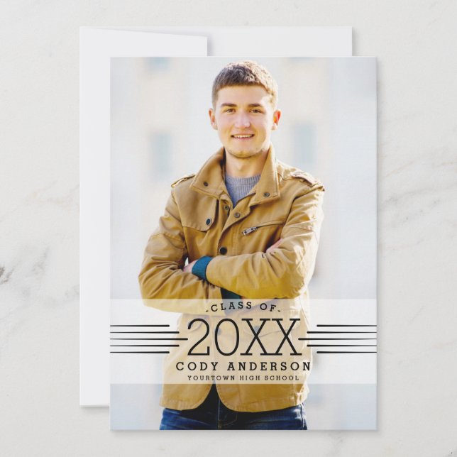 Invitación Grado gráfico | Partido de Graduación de Fotografí (Anverso)