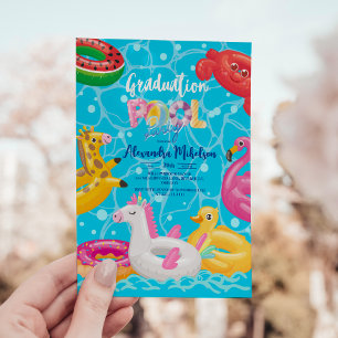 Invitación Grado veraniego de la fiesta de graduación de la p