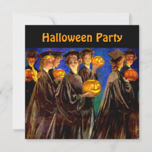 Invitación Grados de Halloween Witch College