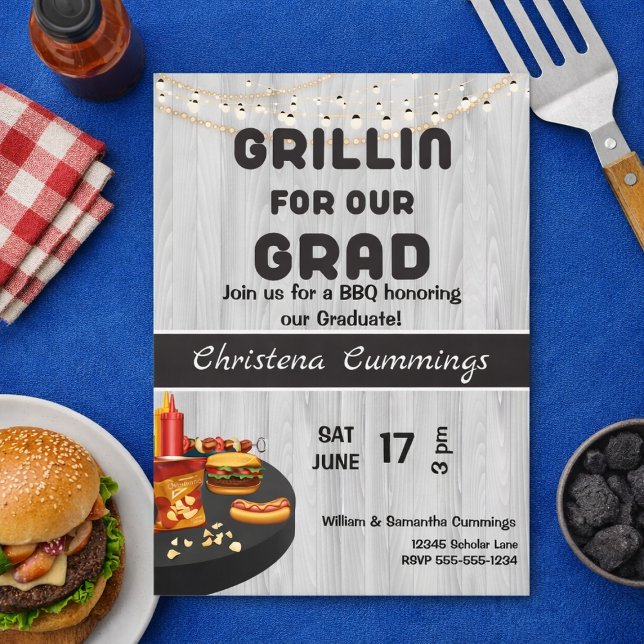 Invitación Grados & Parrilla Barbacoa de Graduación (Subido por el creador)