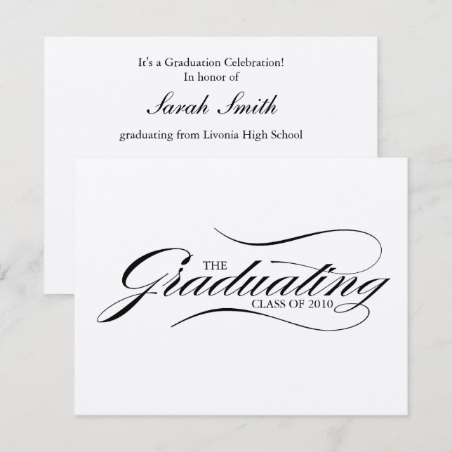 Invitación Graduación (Anverso / Reverso)
