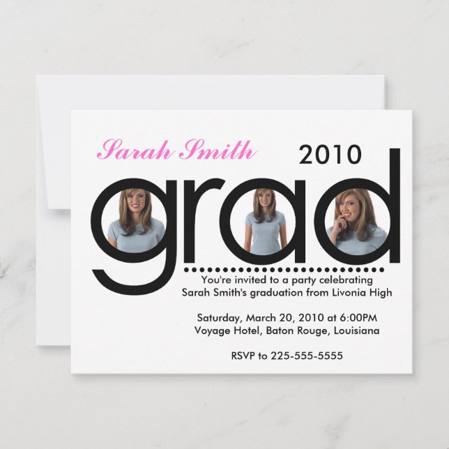 Invitación Graduación (10 vistas principales) (Anverso)