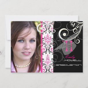 Invitación Graduación 201x de PixDezines, Rossi Damask
