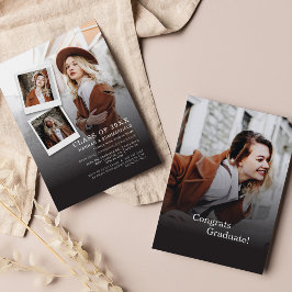 Invitación Graduación 2025 Collage de fotos Fiesta Grado mode