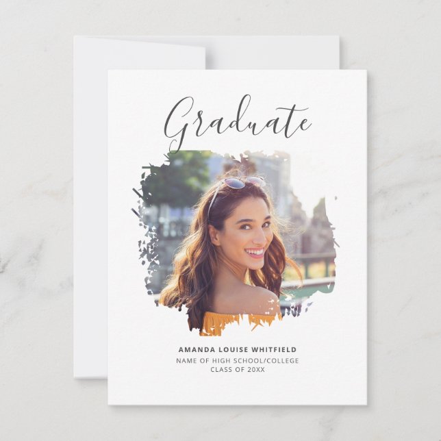 Invitación Graduación 2025 Foto Grad Fiesta (Anverso)