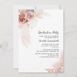 Invitación Graduación 2025 Graduado Foto Fiesta de Grass Pamp