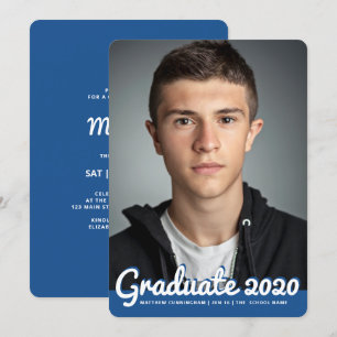 Invitación Graduación 20XX   Foto Personalizado moderna