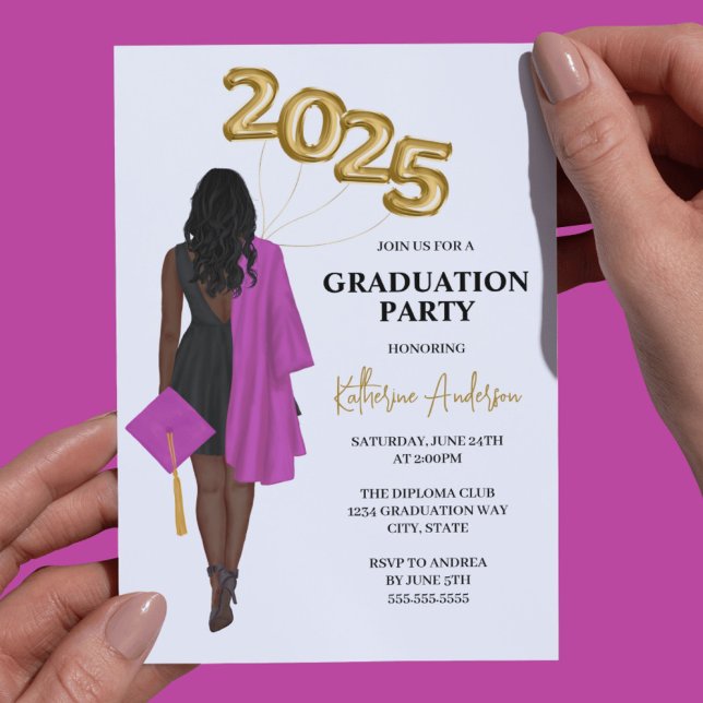 Invitación Graduación afroamericana (Subido por el creador)