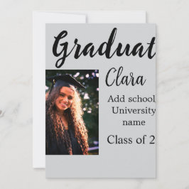 Invitación Graduación añadir clase de nombre de 20xx congrats