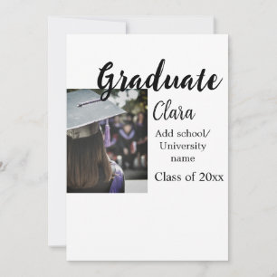 Invitación Graduación añadir clase de nombre de 20xx congrats