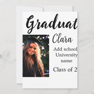 Invitación Graduación añadir clase de nombre de 20xx congrats