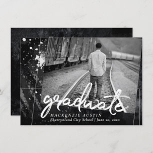 Invitación Graduación artística   Foto de pintura en blanco y