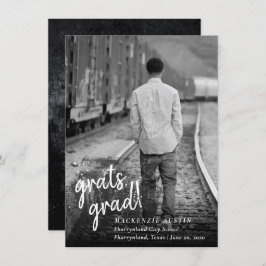 Invitación Graduación artística | Foto en blanco y negro