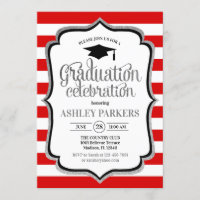 Graduación - Blanco Rojo Plata Negro