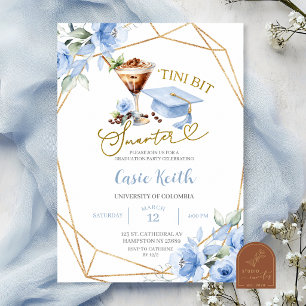 Invitación Graduación Blue Tini un poco más inteligente Espre