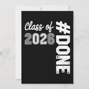 Invitación GRADUACIÓN Clase de 2026 Graduado 26 Orgulloso Gra