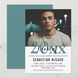 Invitación Graduación Clase de Personalizada Moderna (Verde a