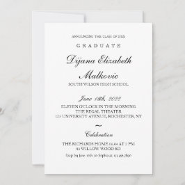 Invitación Graduación clásica