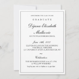 Invitación Graduación clásica