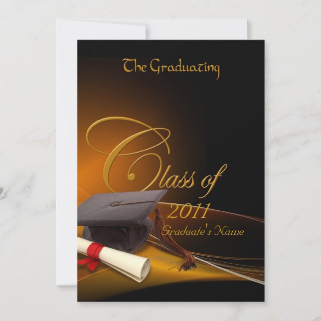 Invitación Graduación clásica (Anverso)