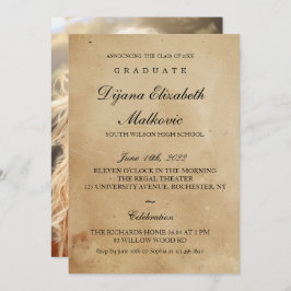 Invitación Graduación clásica rusa