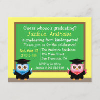 Graduación colorida de búho, para niños