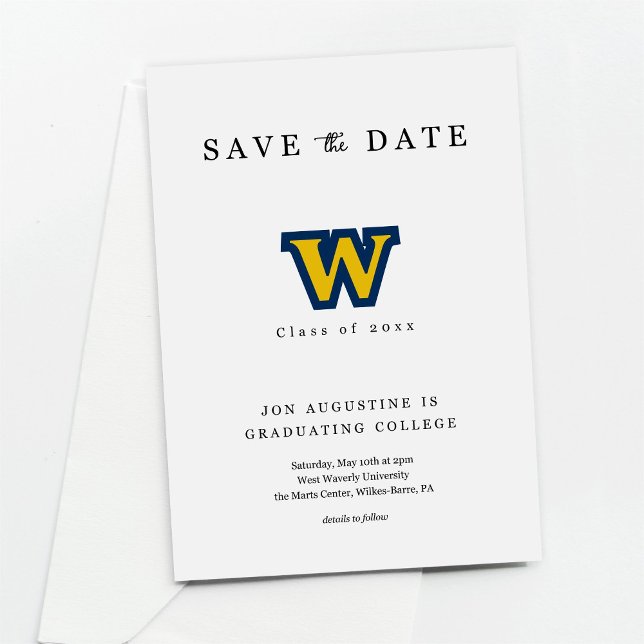 Invitación Graduación con el logotipo de la escuela secundari (Subido por el creador)