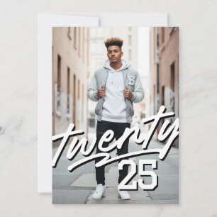 Invitación Graduación con Firma en Negrita   Graduación con F