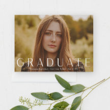 Graduación con Foto Horizontal Moderna