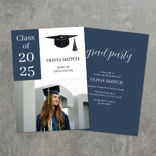 Invitación Graduación con Foto Minimalista