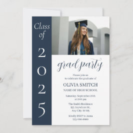 Invitación Graduación con Foto Minimalista