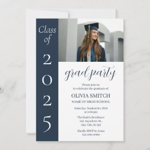 Invitación Graduación con Foto Minimalista