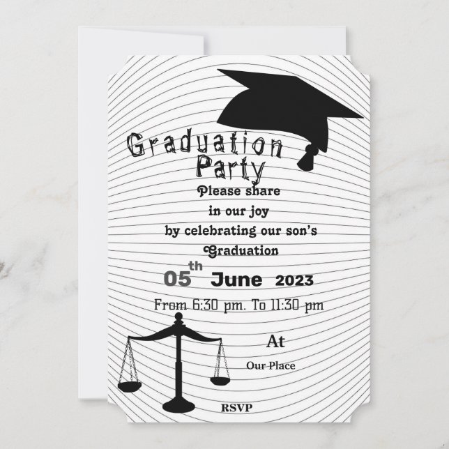 Invitación Graduación de abogado (Anverso)
