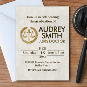 Invitación Graduación de Abogados