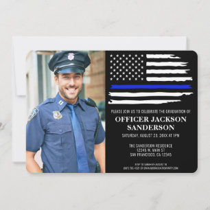 Invitación Graduación de Agente de Policía Foto de Aplicación