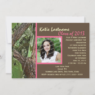 Invitación Graduación de árboles de bosque