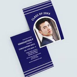 Invitación Graduación de arco fotográfico de bandas tradicion