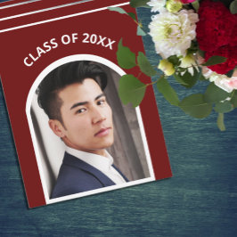 Invitación Graduación de arco fotográfico de bandas tradicion