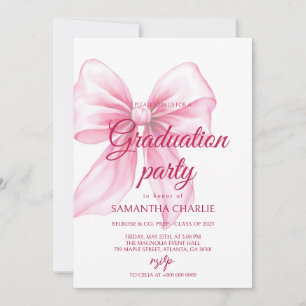 Invitación Graduación de arco rosado