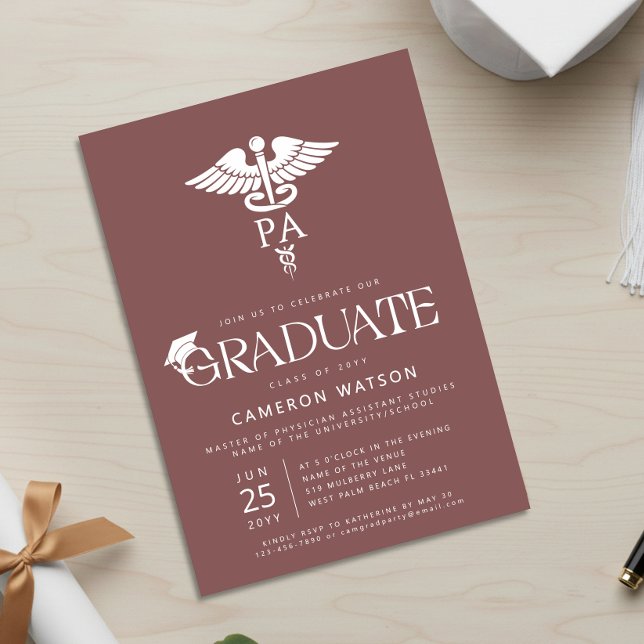 Invitación Graduación de Asistente Médico Escuela de Graduado (Subido por el creador)